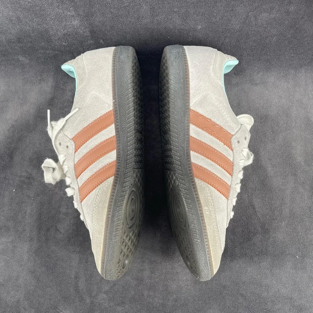 adidas Samba Men's Size 7 Gray Suede Sneakers Gum Sole 2023